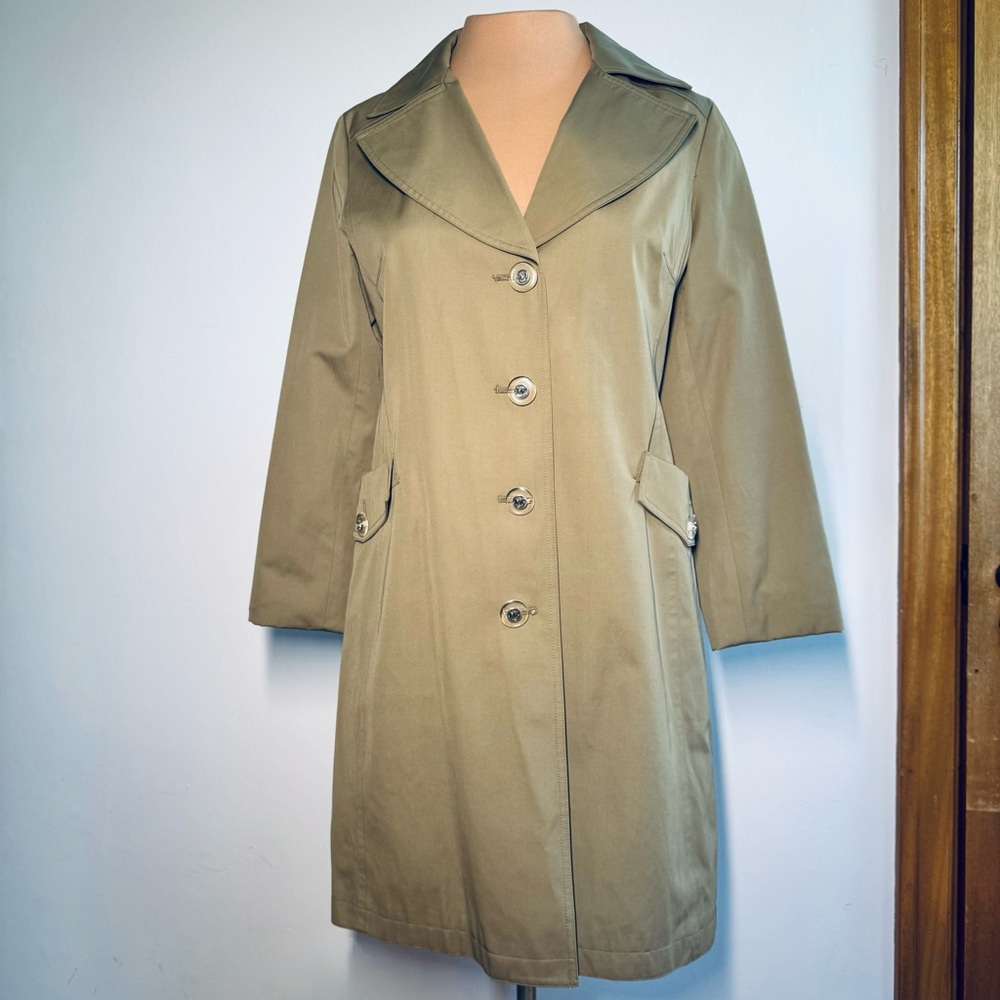 Michael Kors Classic khaki green Women's Trench Coat fully lined size M